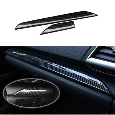 2x ABS Carbon Fiber Dashboard Strip Panel Trim For Subaru Impreza 2012-14 — 第 1/3 张图片