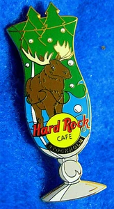 STOCKHOLM HURRICANE GLASS SERIES MOOSE ANIMAL FOREST TREES Hard Rock Cafe PIN - Picture 1 of 1