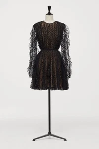 GIAMBATTISTA VALLI X H&M Black Short Tulle Dress SIZE UK 8 ***SOLD OUT*** - Picture 1 of 7