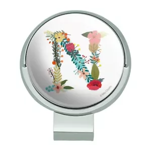Buchstabe N Blumen Monogramm Initiale Golf Hut Clip mit magnetischem Ball Marker - Bild 1 von 7