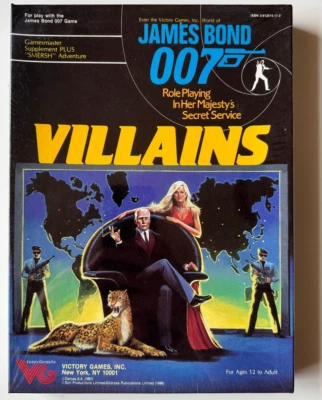 Джеймс Бонд 007: злодеи ролевая игра запечатанный победы игры 1986 новый - Изображение 1 из 4