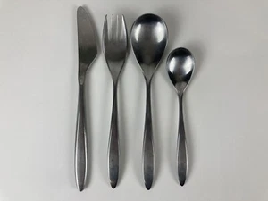VTG MCM Oxford Hall Libra Pattern Stainless Steel Flatware Set 4 Pieces Japan - Picture 1 of 18