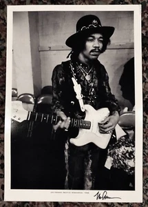 Jimi Hendrix ~ Seattle, 1968 ~ Prueba fotográfica sin cortar firmada por Ulvis Alberts - Imagen 1 de 4