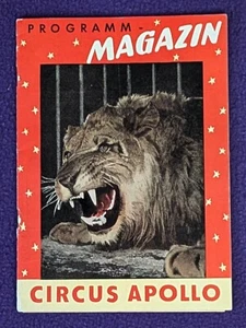 Vintage 1951 Circus Apollo Magazin mit Original Programmeinlage Emil Wacker - Bild 1 von 12