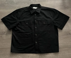 Camicia Honor The Gift Shop nera con bottoni uomo taglia XL manica corta - Foto 1 di 7
