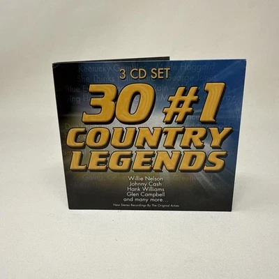30 #1 HITS COUNTRY LEGENDS 3 CD SET Willie Nelson Johnny Cash Merle Haggard - Image 1 of 4