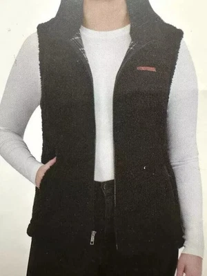 Sage Collective Womens Black Sherpa Fleece Vest Full Zip Lined Size L NWT - Image 1 of 4