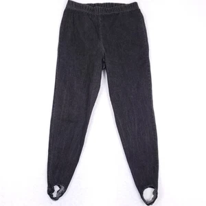 Vintage Stampede Stirrup Pants Black Made In USA 80s Retro Minimalist 20W - Picture 1 of 11
