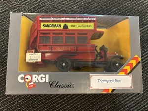 Corgi Toy Red 1:43 Thornycroft Bus C858 Diecast MIB Sandeman - Picture 1 of 5