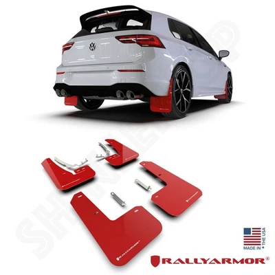 Guardabarros rojos Rally Armor UR con logotipo blanco para VW MK8 GTI y Golf R 2022-2025 Foto 1 de 3