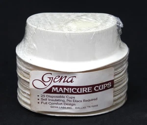 Tazze Manicure Vintage Gena - Confezione da 25 Tazze Monouso Autoisolanti NOS - Foto 1 di 5