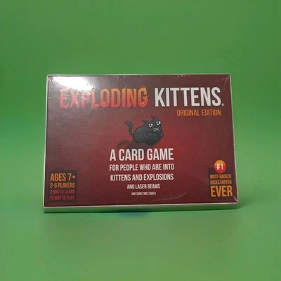 Exploding Kittens Card Game Original Edition New Sealed Family Party Game - Image 1 of 2