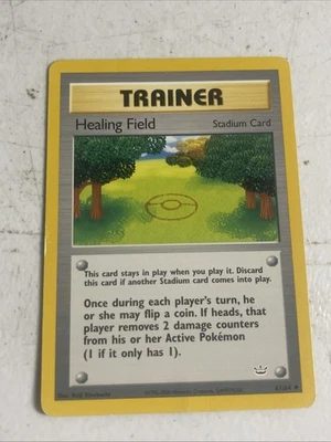 Healing Field 61/64 Pokemon Neo Revelation Unlimited Vintage LP - Image 1 of 2