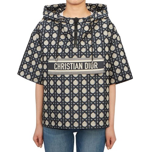 Dior Christian Macrocana Giacca donna con cappuccio manica corta Anorak 417C19A2378 5856