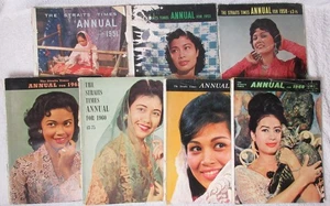 Collection of 7 Vintage The Straits Times Annuals, 1950s and 1960s - Picture 1 of 22