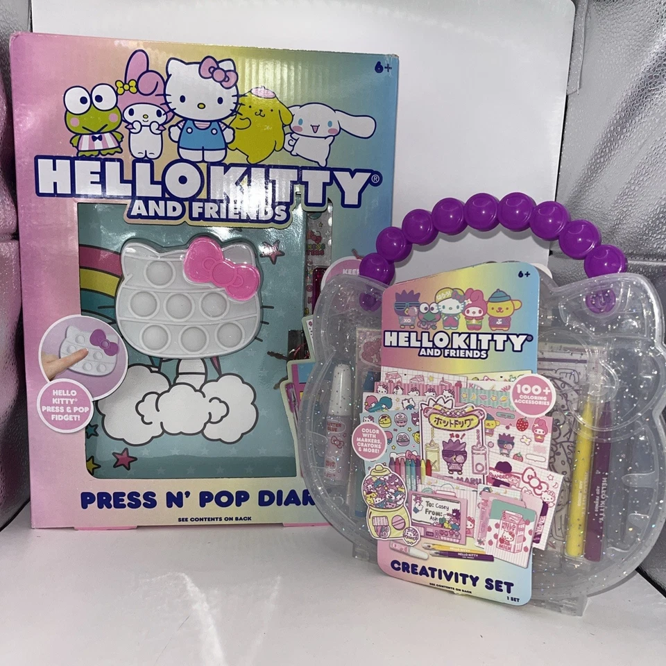 (2)Hello Kitty Press N’ Pop Diary & Creativity Set - Image 1 of 1