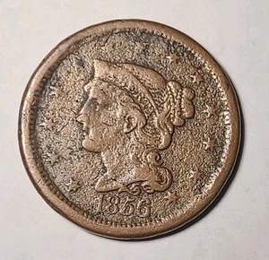 1856 Braided Hair United States Copper Large Cent - Picture 1 of 11