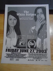 SELTEN weiße Streifen Wirbelwind Hitze KONZERTFLYER Jack Meg Raconteurs Elefant OK - Bild 1 von 1