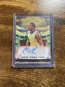 2024-25 Topps Inception Metta World Peace Memory Lane Marks Yellow Auto /50 - Picture 1 of 2