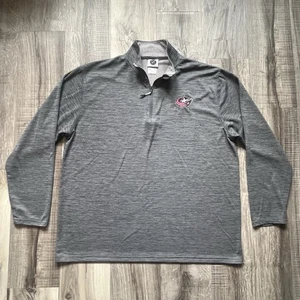 Columbus Blue Jackets 1/4 Zip Pullover Herren XL NHL Authentic grau bestickt - Bild 1 von 9