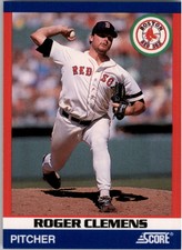 1991 Score 100 Superstars Baseball Card #50 Roger Clemens