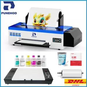 PUNEHOD 13IN A3 L1800 DTF Transfer Printer Roll Clothing T-shirt Printer+Oven - Picture 1 of 13