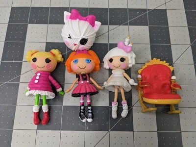 Figuras de muñeca niña Lalaloopsy con silla roja mini 2,5 3 pulgadas MGA Foto 1 de 4