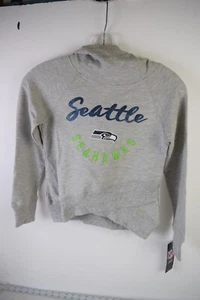 M Girls NWT NFL sparkly Seattle Seahawks light grey light soft hoody. - Picture 1 of 4