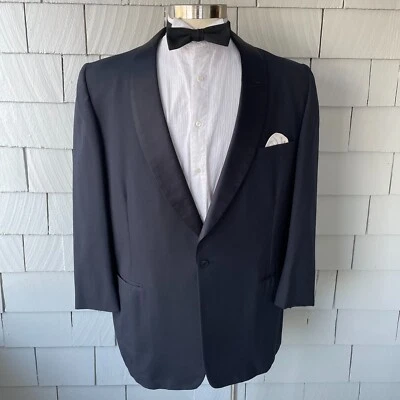 Chaqueta Esmoquin Cuello Chal Negro Robert Surrey Años 50 60 De Colección Talla 46 Foto 1 de 4