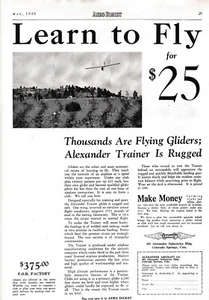 Pubblicità aereo aliante addestratore Alexander 1930 20/12/2024i - Foto 1 di 1
