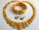 Schmuck Set aus Bernstein Butterscotch mit 925 Silber aus der Sammlung.