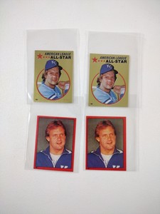 (4) 1982 TOPPS STICKER ALBUM CARD GEORGE BRETT #190 & #133 FOIL KC ROYALS HOF