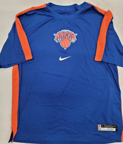 30113 Nike NEW YORK KNICKS Team Issued Authentic Short Sleeves Warm Up Shirt NEW Cover