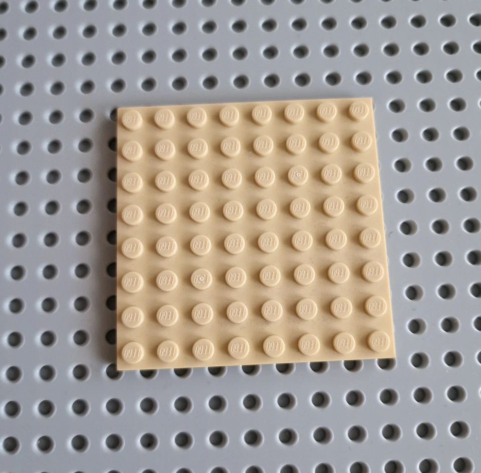 LEGO Platte Bauplatte Basisplatte 1 Stück 8x8 beige tan Plate 41539 R2 - Bild 1 von 1