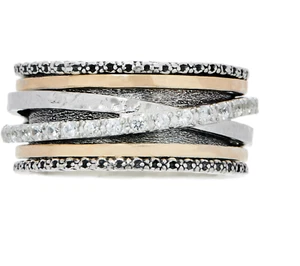 Oder Paz Sterling Silber Edelstein Highway Ring. Größe 10 - Bild 1 von 5