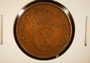 1940 5 Aurar - Christian X KM# 7.1 Copper/Nickel - Picture 1 of 2