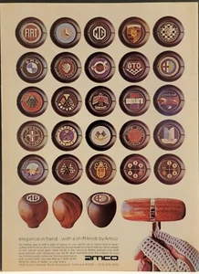 1972 Amco Shift Knob Auto Car Print Ad Porsche Camaro Firebird Mustang BMW MG - Picture 1 of 1