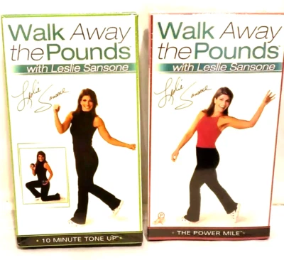 Walk Away The Pounds Leslie Sansone 2 VHS 10 Minute Tone Up  And Power Mile New - Image 1 of 4