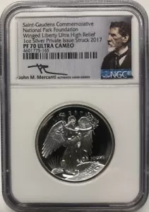 2017 Saint Gaudens WINGED LIBERTY NGC PF70💥FLAWLESS QUALITY💥J.Mercanti - Picture 1 of 5