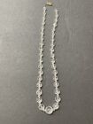 Antique Early 1900’s Cut Crystal Multi Faceted Bead Necklace 18.25”