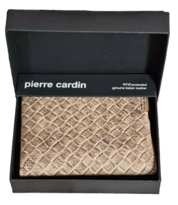 BNIB Pierre Cardin Genuine Italian Leather Latte Ladies Wallet RFID Protect - Picture 1 of 3