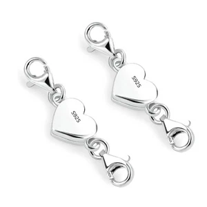 ✅2 Stücke Herz Magnetverschluss Kette 925 Sterling Silber Armband Verschluss✅ - Bild 1 von 7