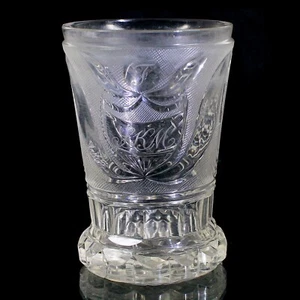 Ranftbecher aus farblosem Glas mit diverse Zierschliff-Dekor, Böhmen um 1850-60 - Bild 1 von 7