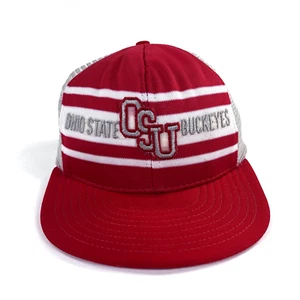Vintage Ohio State Buckeyes Snapback Hat Trucker Cap OSU 80s Made In USA - Picture 1 of 8