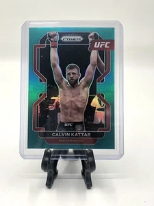 CALVIN KATTAR 2022 UFC PANINI PRIZM TEAL PRIZM 28/49 - Picture 1 of 2