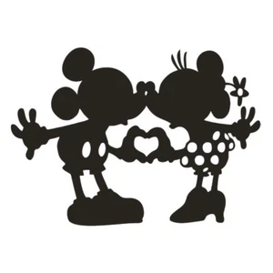 * 1 Aufkleber Mickey Minnie Liebhaber * 4 Größen von 15cm bis 30cm * 10 Farben - Bild 1 von 1