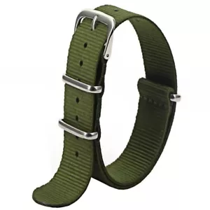 Nylon Nato Watch Strap Band Military Army Diver G10 18mm green - Picture 1 of 1