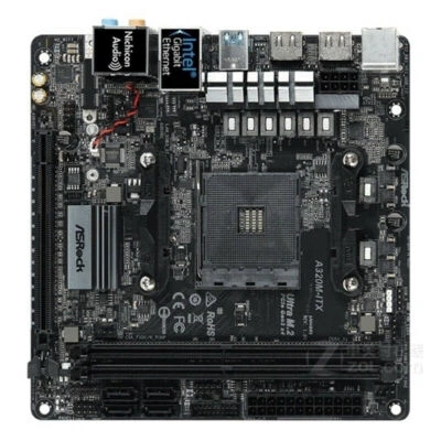 ASRock A320M-ITX Motherboard AM4 32GB DDR4 Mini-ITX For AMD 1/2nd Ryzen/7th APU - Image 1 of 4