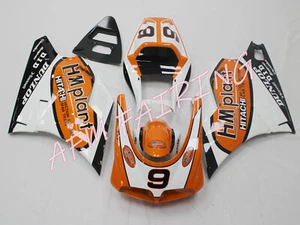 Orange Black White HM Plant ABS Injection Fairing Kit for Ducati 748 996 1996-02 - Picture 1 of 7