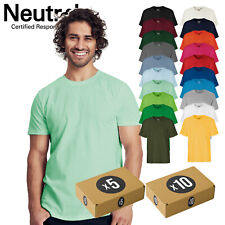 5er 10er Pack Hombres Ajuste Camiseta Comercio Justo Bio Eco Neutral S M L XL